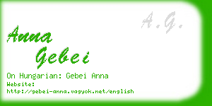 anna gebei business card